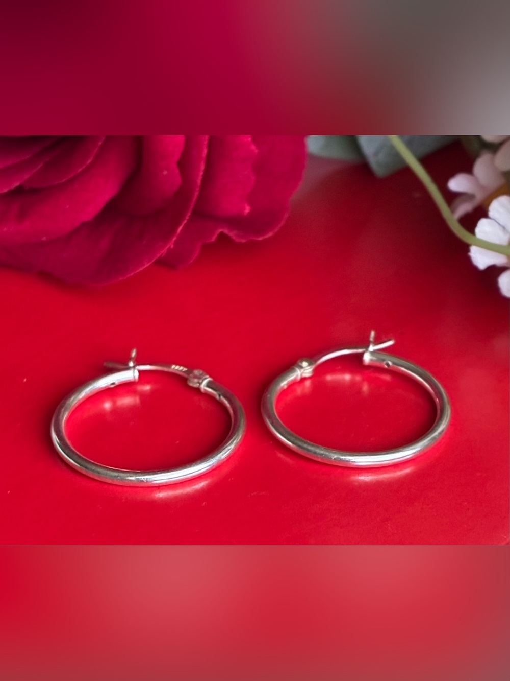 925 Silver Earrings,Silver Hoop Earrings - Classic Women’s Hoops - Picture 6 of 6